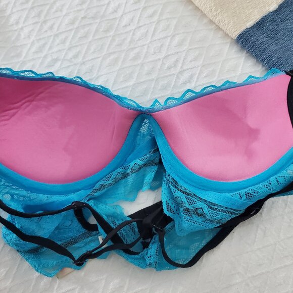 Victorias Secret Pink- Wired Lace Balconette Razerback keyhole Bra - Picture 12 of 16